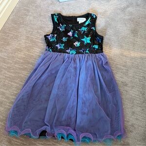 Little Angels Black and Teal Sequin Dress